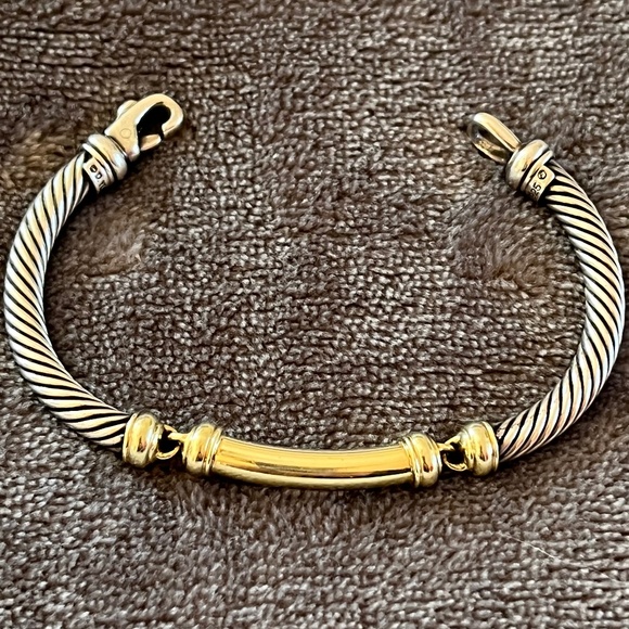 VINTAGE DAVID YURMAN GOLD AND SILVER BRACELET - Picture 2 of 4